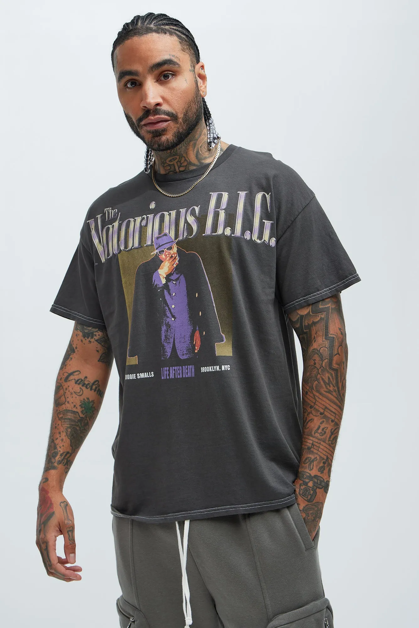 Notorious BIG Mo Money Mo Problems Short Sleeve Tee - Black sold by Fashion Nova