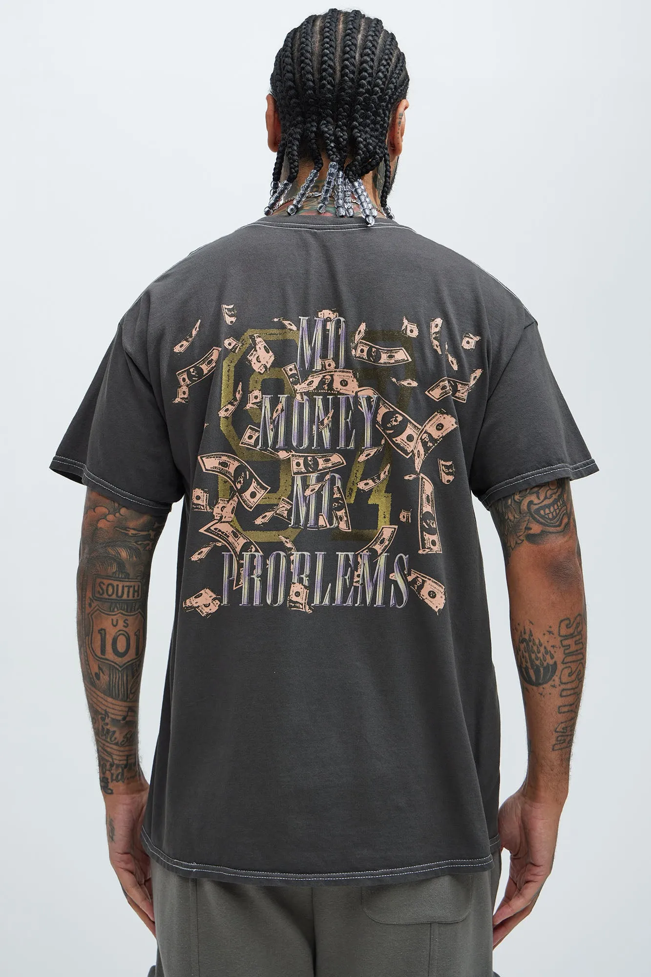 Notorious BIG Mo Money Mo Problems Short Sleeve Tee - Black sold by Fashion Nova product image thumbnail 4