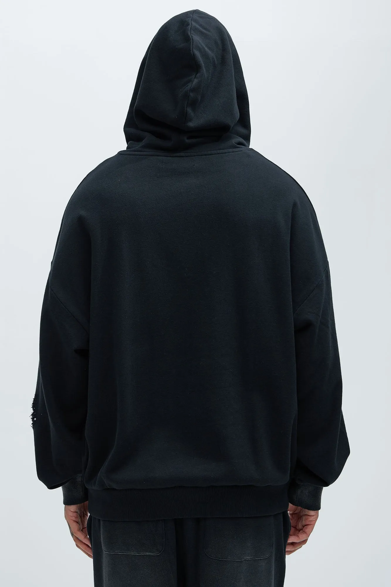 Tyson Brushed Oversized Hoodie - Black Wash sold by Fashion Nova product image thumbnail 4