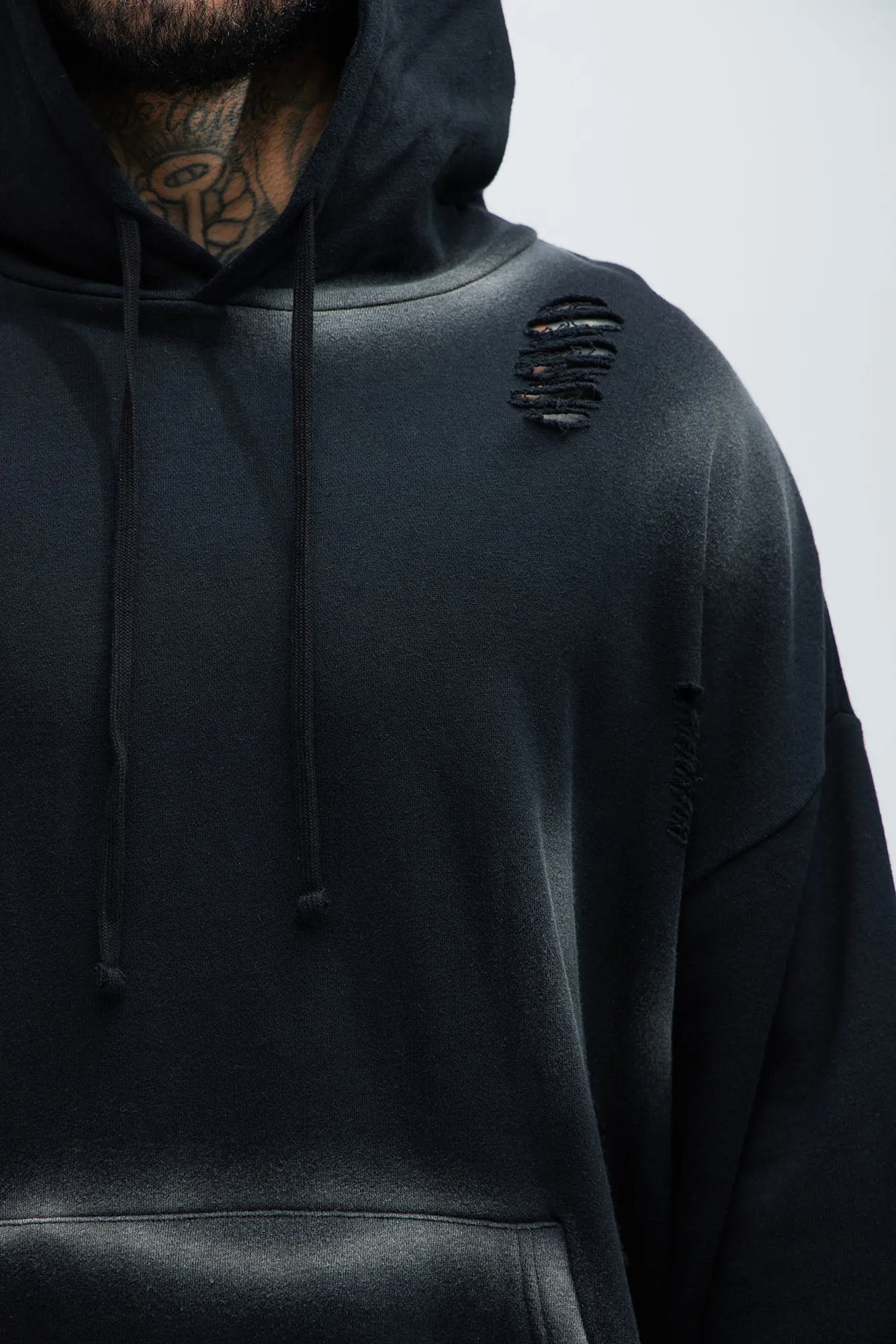 Tyson Brushed Oversized Hoodie - Black Wash sold by Fashion Nova product image thumbnail 3