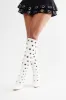 Grant Grommet Knee High Boots - White sold by Fashion Nova