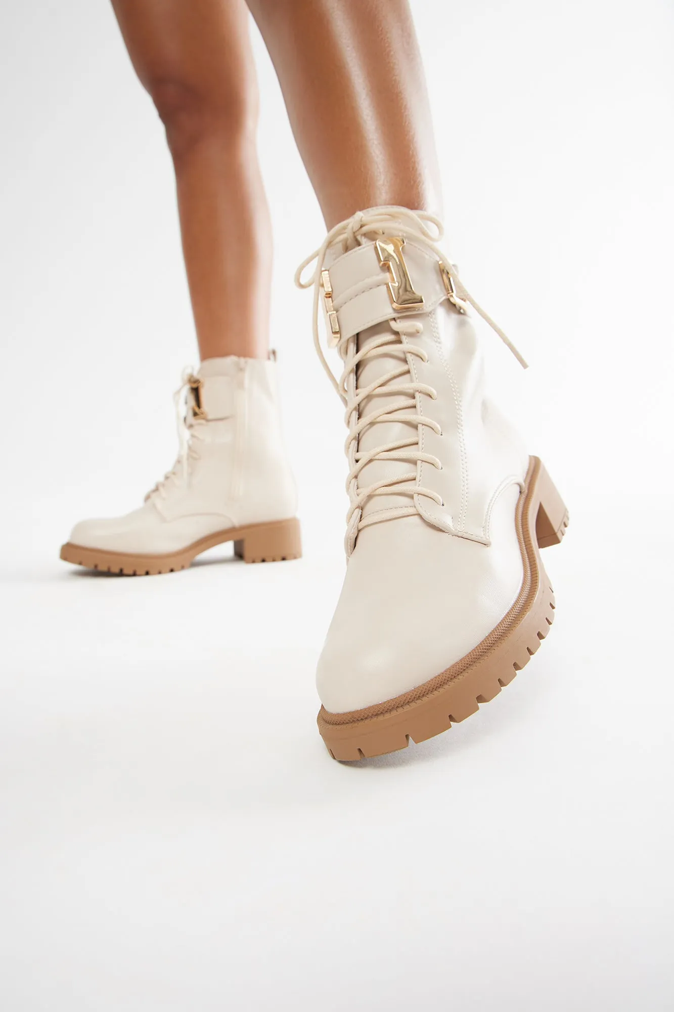 Blade Combat Boots - Beige sold by Fashion Nova product image thumbnail 2