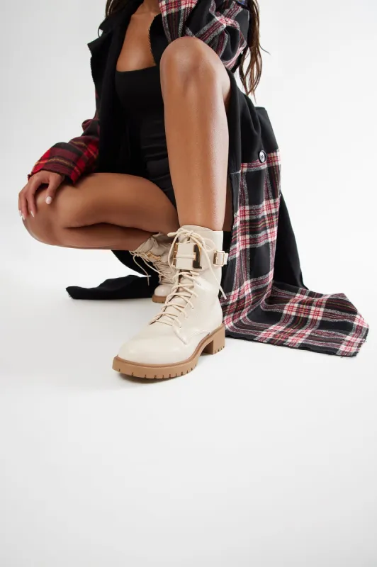 Blade Combat Boots - Beige sold by Fashion Nova