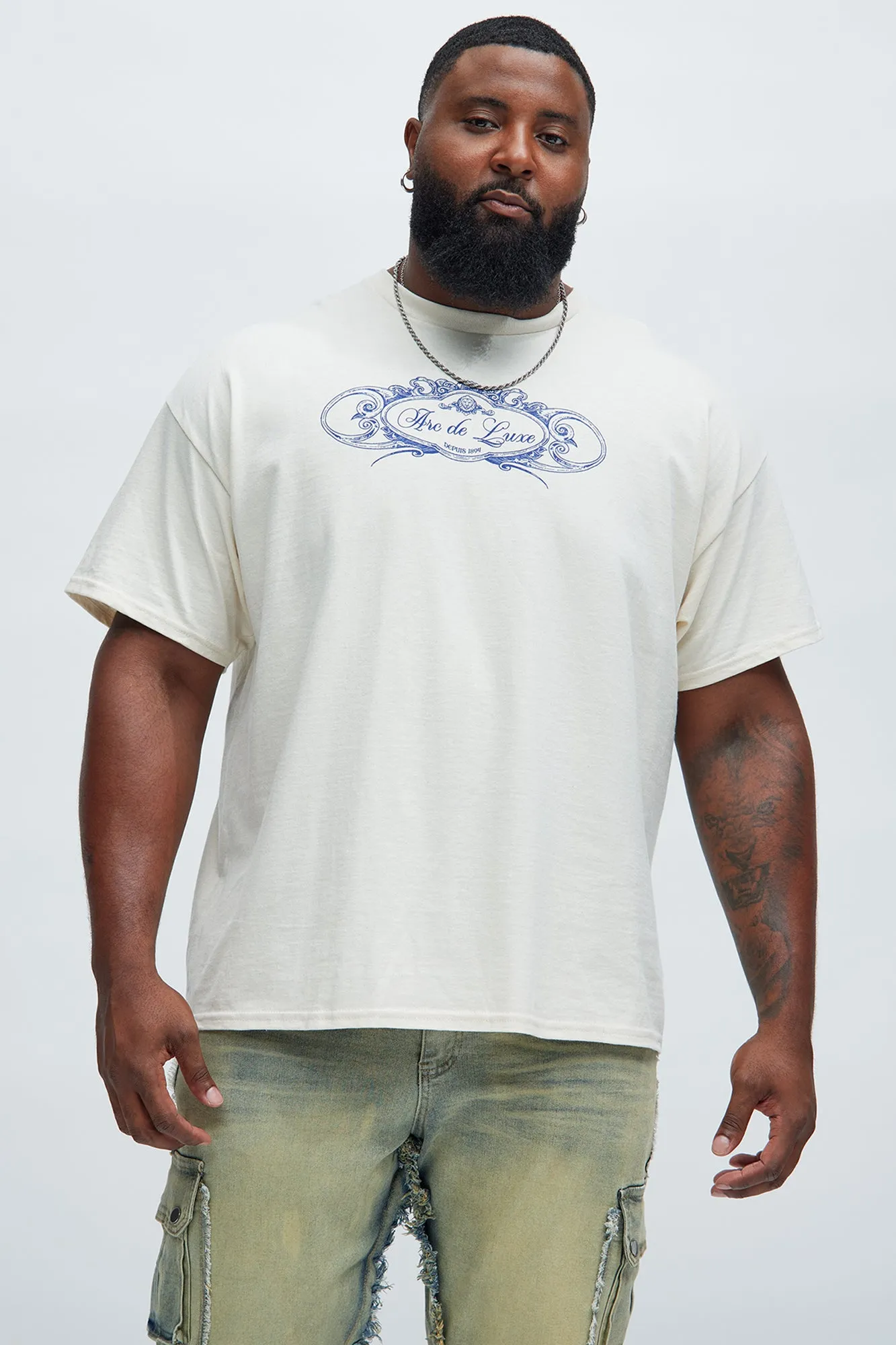 Arc De Luxe Short Sleeve Tee - Natural/Combo sold by Fashion Nova product image thumbnail 5