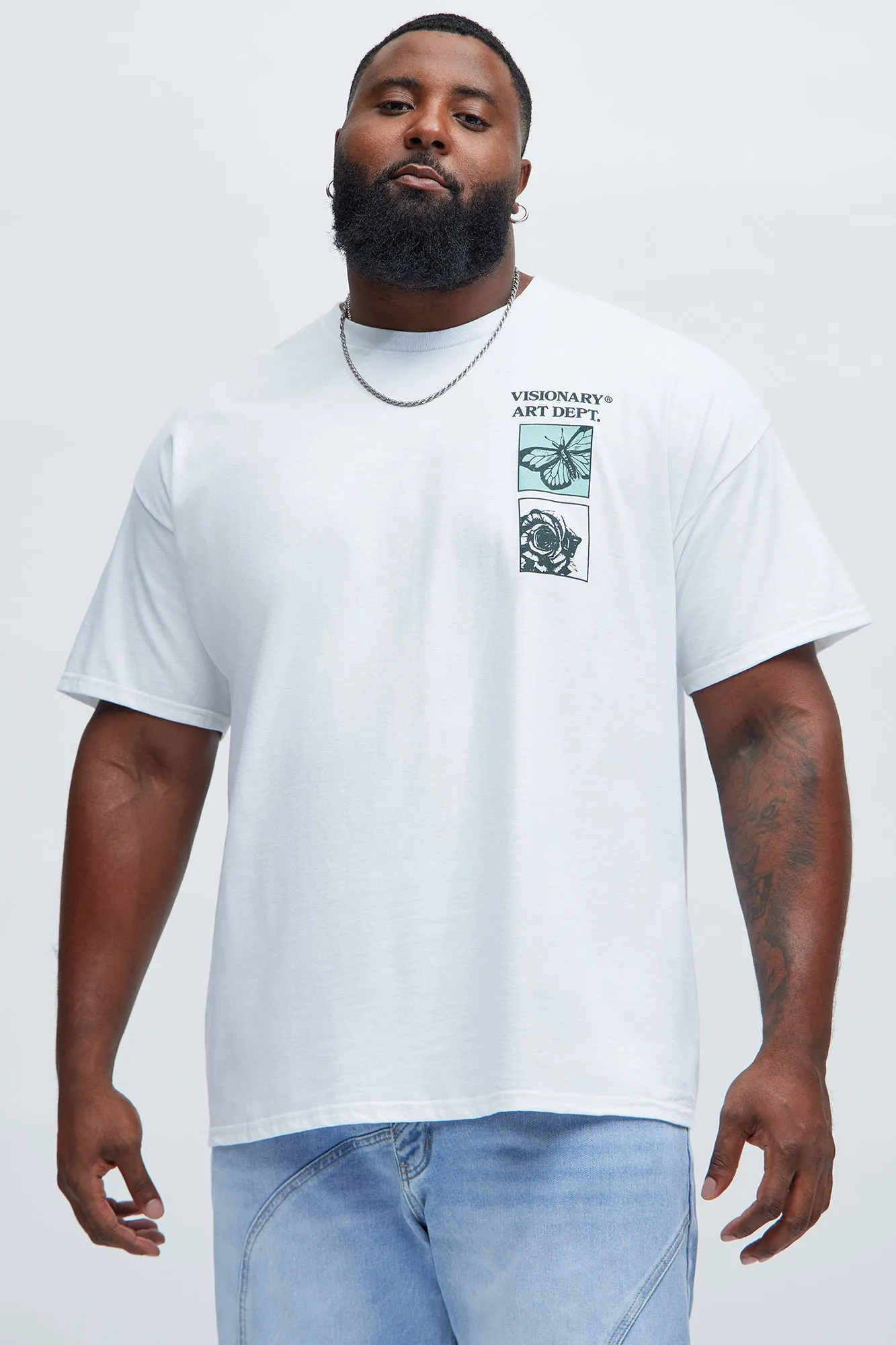 Visionary Art Dept Short Sleeve Tee - White sold by Fashion Nova