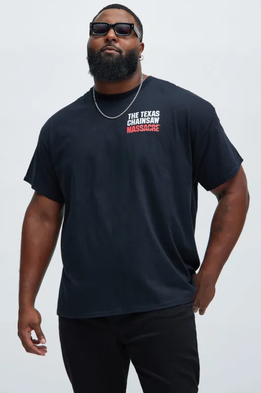 The Texas Chainsaw Massacre Behind The Scene Short Sleeve Tee - Black sold by Fashion Nova