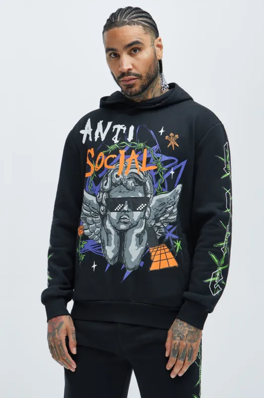 Love The Hate Hoodie - Black sold by Fashion Nova