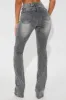 Tall She Stands Out Tummy Control Bootcut Jeans - Grey sold by Fashion Nova