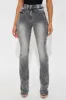 Tall She Stands Out Tummy Control Bootcut Jeans - Grey sold by Fashion Nova