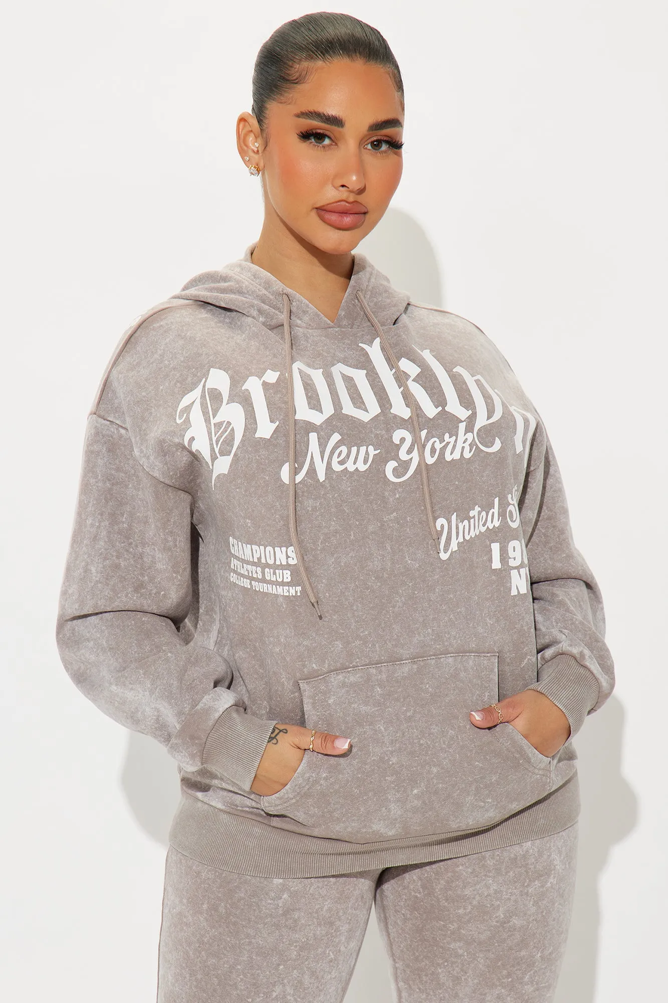 Brooklyn Living Washed Jogger Set - Stone sold by Fashion Nova product image thumbnail 2