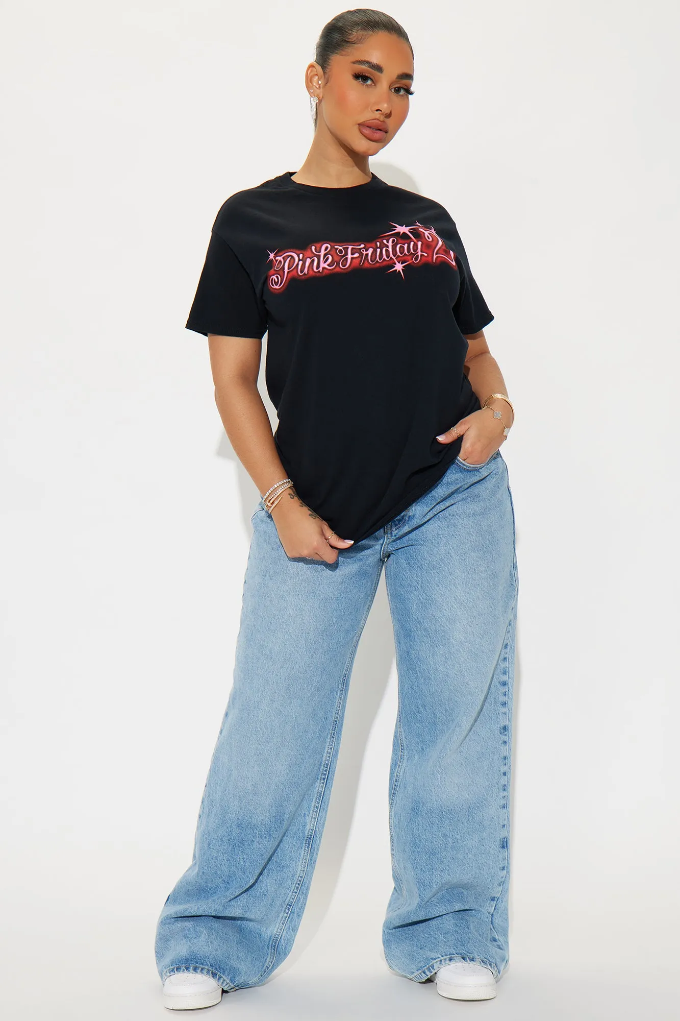 Nicki Minaj Pink Friday Tour Tee - Black Wash sold by Fashion Nova product image thumbnail 2