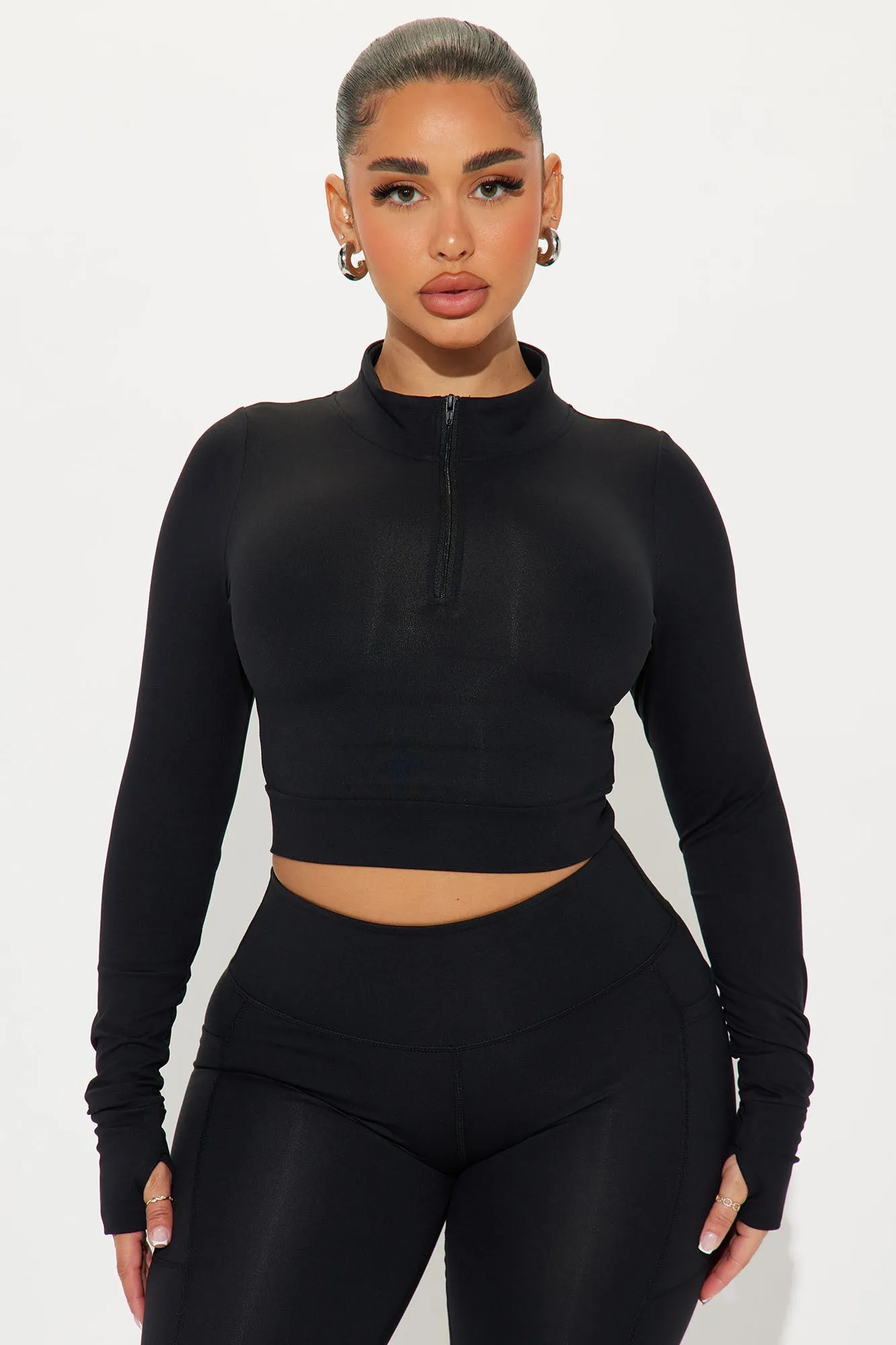 Jolie Super Soft Active Top - Black sold by Fashion Nova