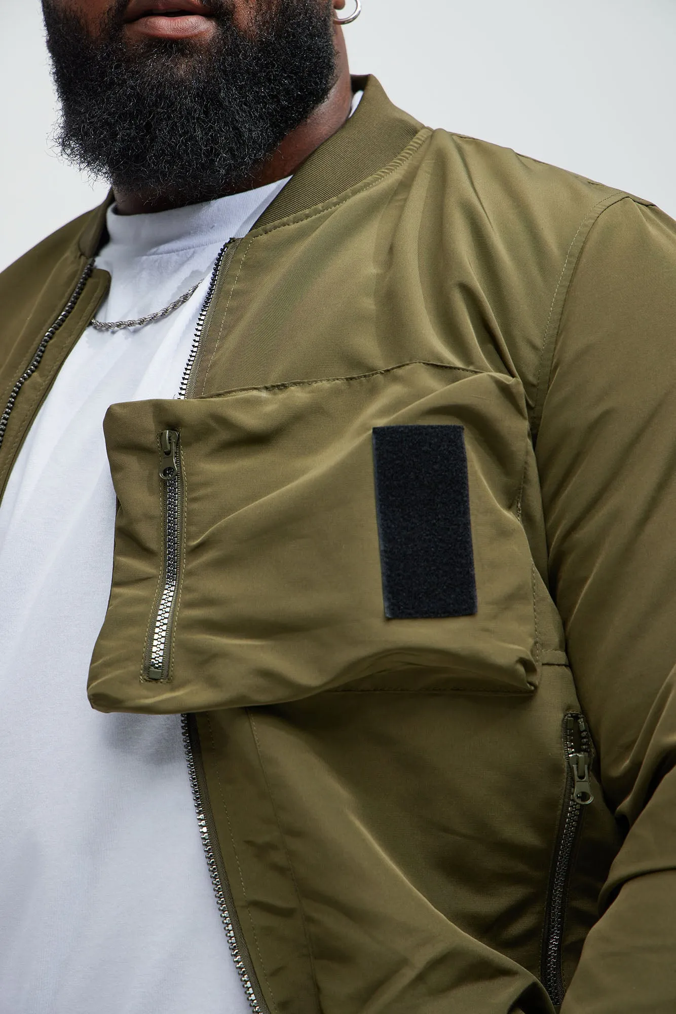 Off To Work Lightweight Bomber - Olive sold by Fashion Nova product image thumbnail 3