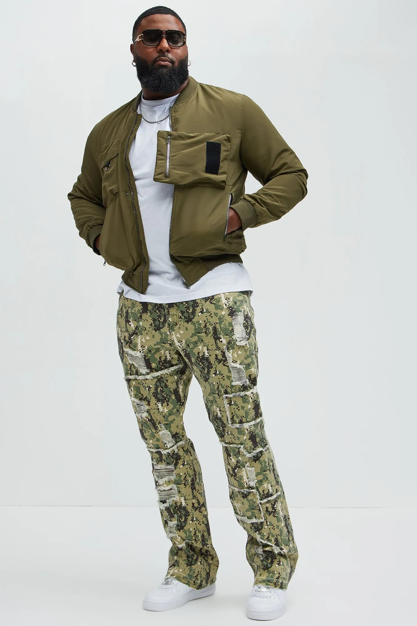 Off To Work Lightweight Bomber - Olive sold by Fashion Nova product image thumbnail 2