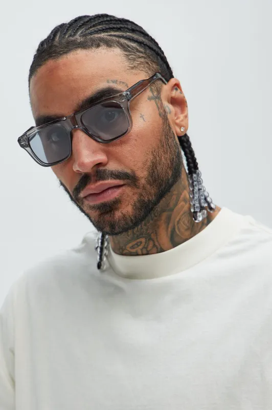 Forget The Future Sunglasses - Grey sold by Fashion Nova