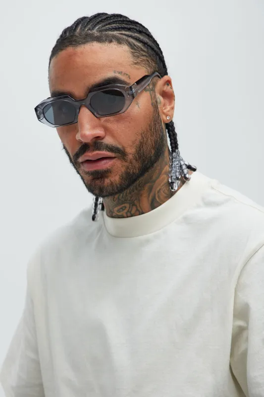 Taking Whats Mine Sunglasses - Grey/Smoke sold by Fashion Nova