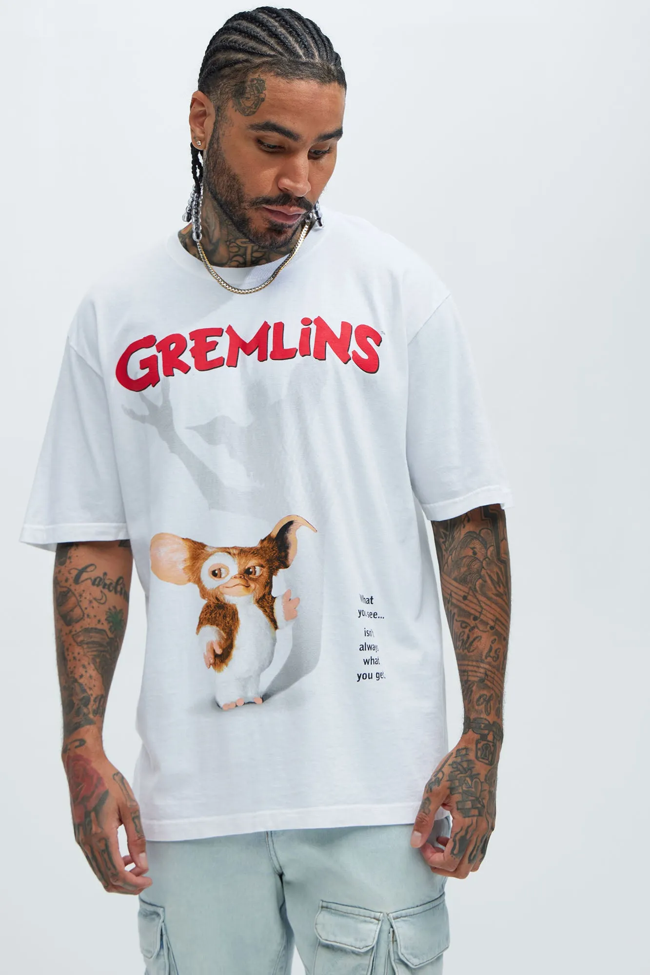 Gremlins Short Sleeve Tee - White sold by Fashion Nova