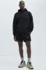 Tyson Novamen Oversize Heavyweight Sweat Shorts - Black sold by Fashion Nova