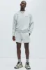 Tyson Novamen Oversize Heavyweight Sweat Shorts - Heather Grey sold by Fashion Nova