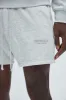 Tyson Novamen Oversize Heavyweight Sweat Shorts - Heather Grey sold by Fashion Nova