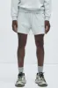 Tyson Novamen Oversize Heavyweight Sweat Shorts - Heather Grey sold by Fashion Nova