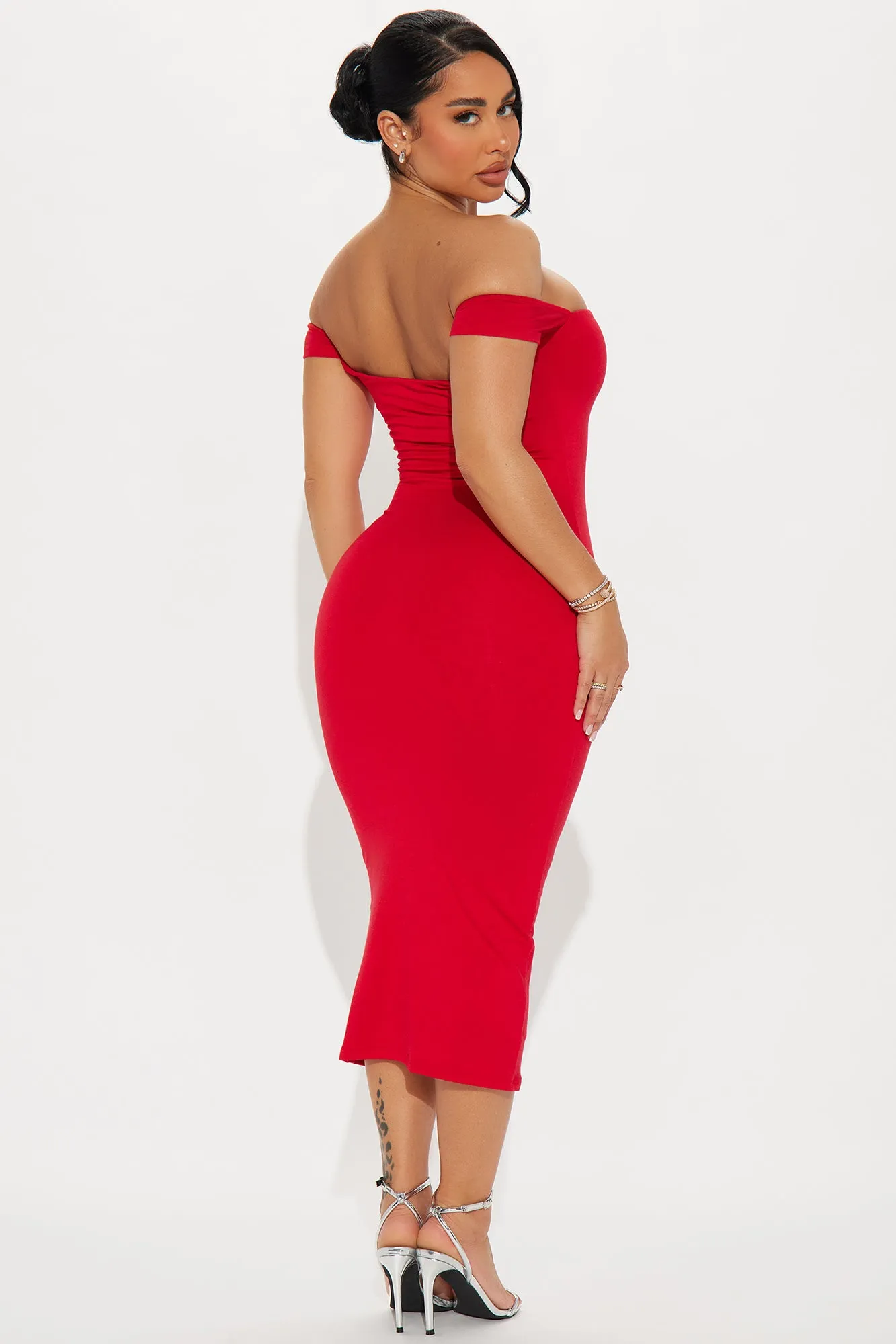 Endless Memories Double Lined Midi Dress - Red sold by Fashion Nova product image thumbnail 3