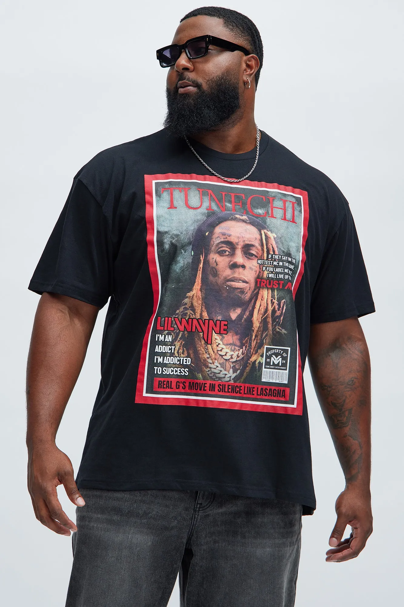 Lil Wayne Tunechi Times Short Sleeve Tee - Black sold by Fashion Nova product image thumbnail 4