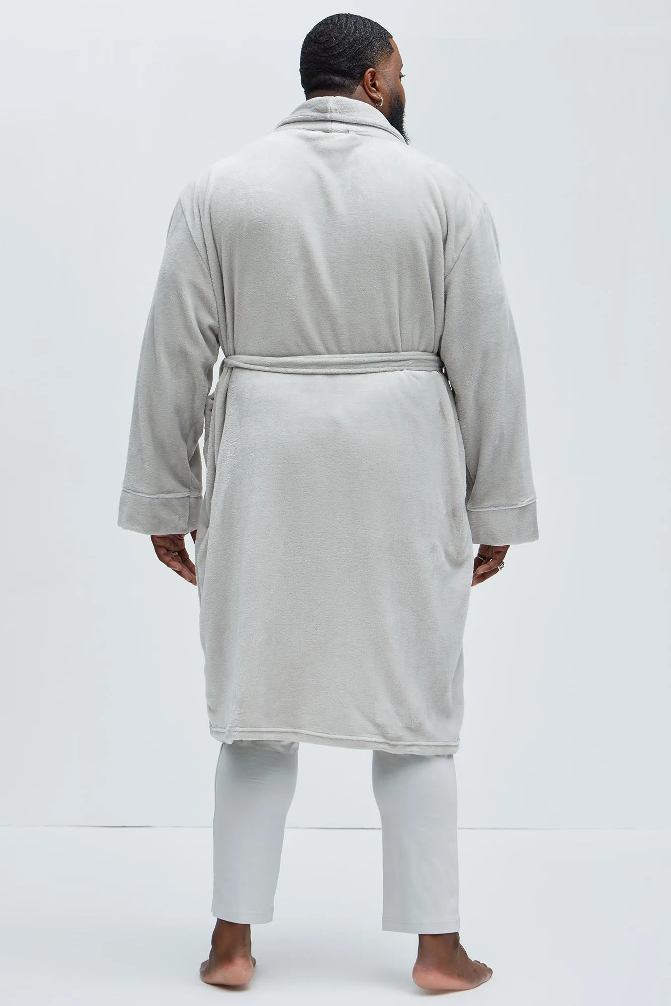 Essential Relaxed Lounge Robe - Grey sold by Fashion Nova product image thumbnail 4