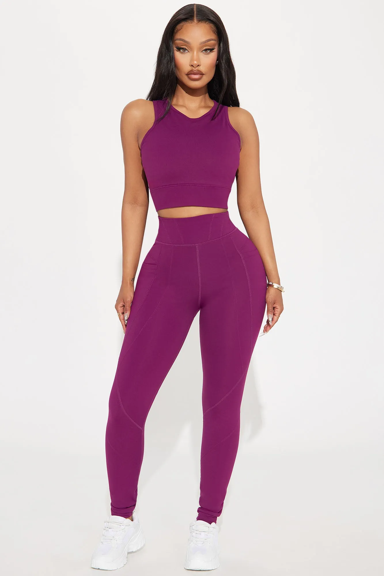 Energy Surge Super Soft Legging - Plum sold by Fashion Nova