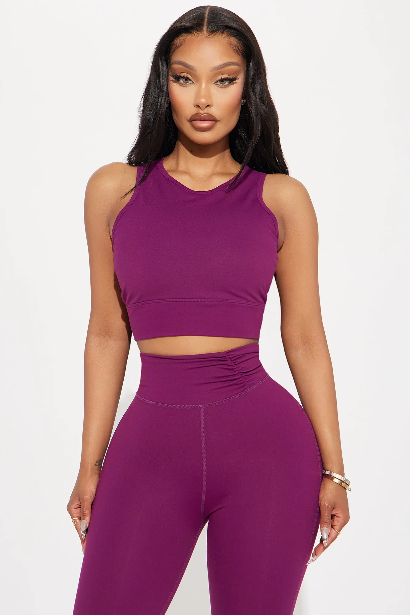 Energy Surge Super Soft Active Top - Plum sold by Fashion Nova