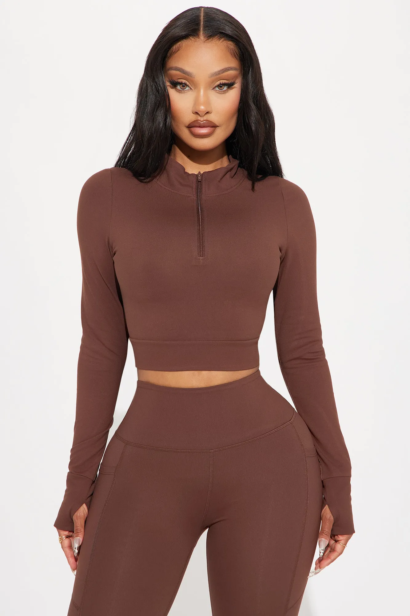 Jolie Super Soft Active Top - Chocolate sold by Fashion Nova product image thumbnail 3