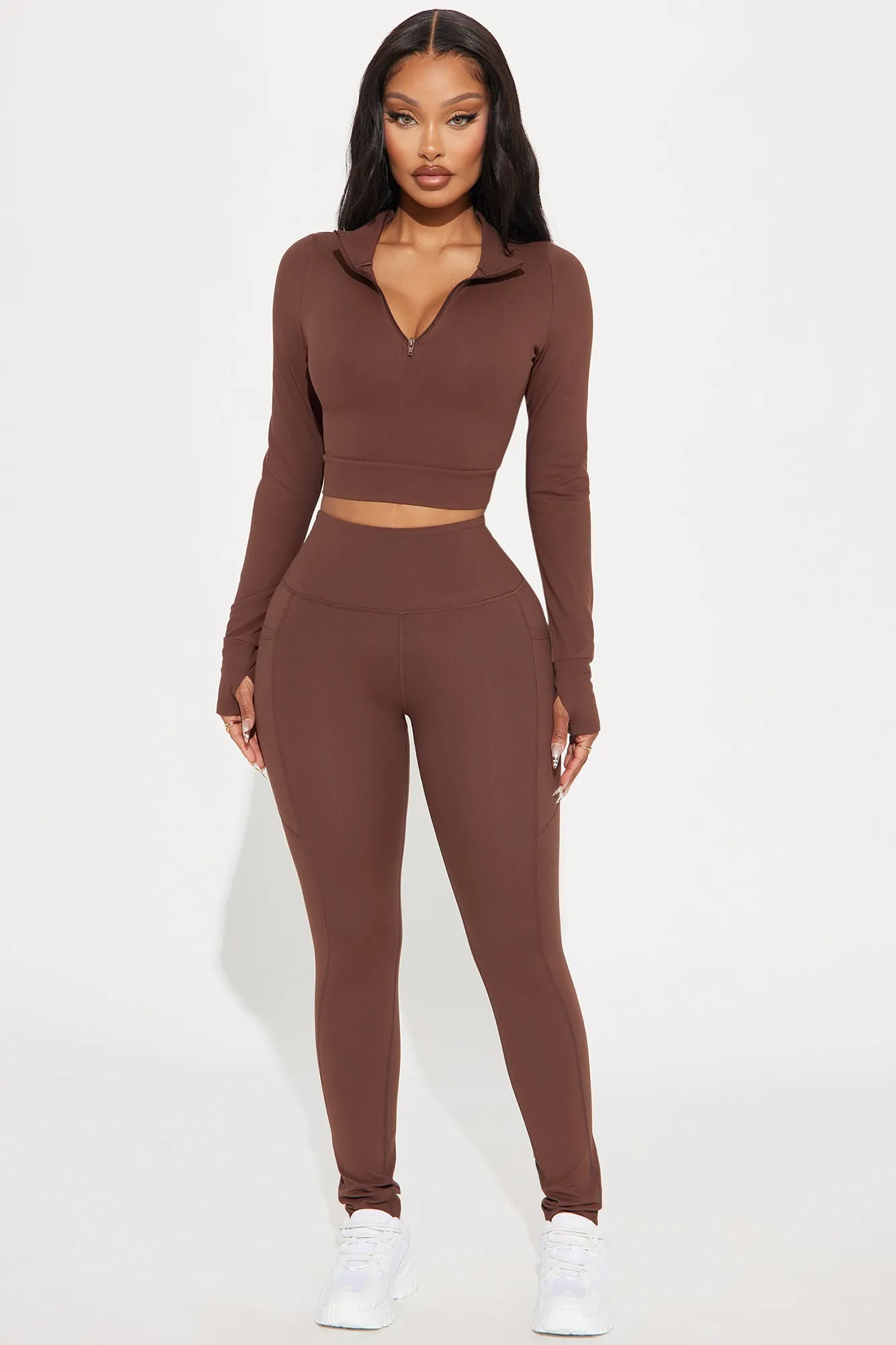 Jolie Super Soft Active Top - Chocolate sold by Fashion Nova product image thumbnail 2