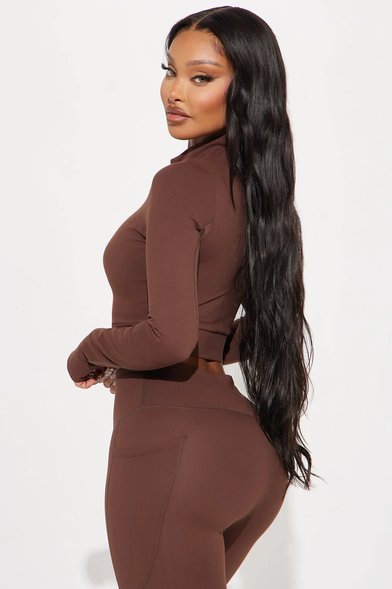 Jolie Super Soft Active Top - Chocolate sold by Fashion Nova product image thumbnail 5