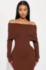 Marina Sweater Maxi Dress - Brown sold by Fashion Nova