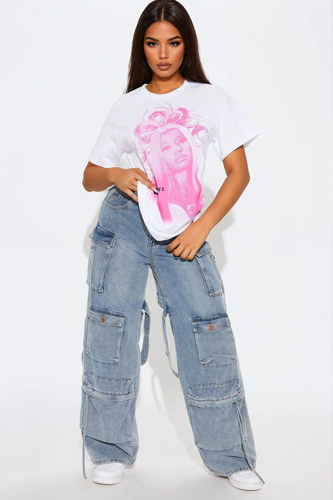 Nicki Minaj Pink Friday Tee - White sold by Fashion Nova product image thumbnail 3
