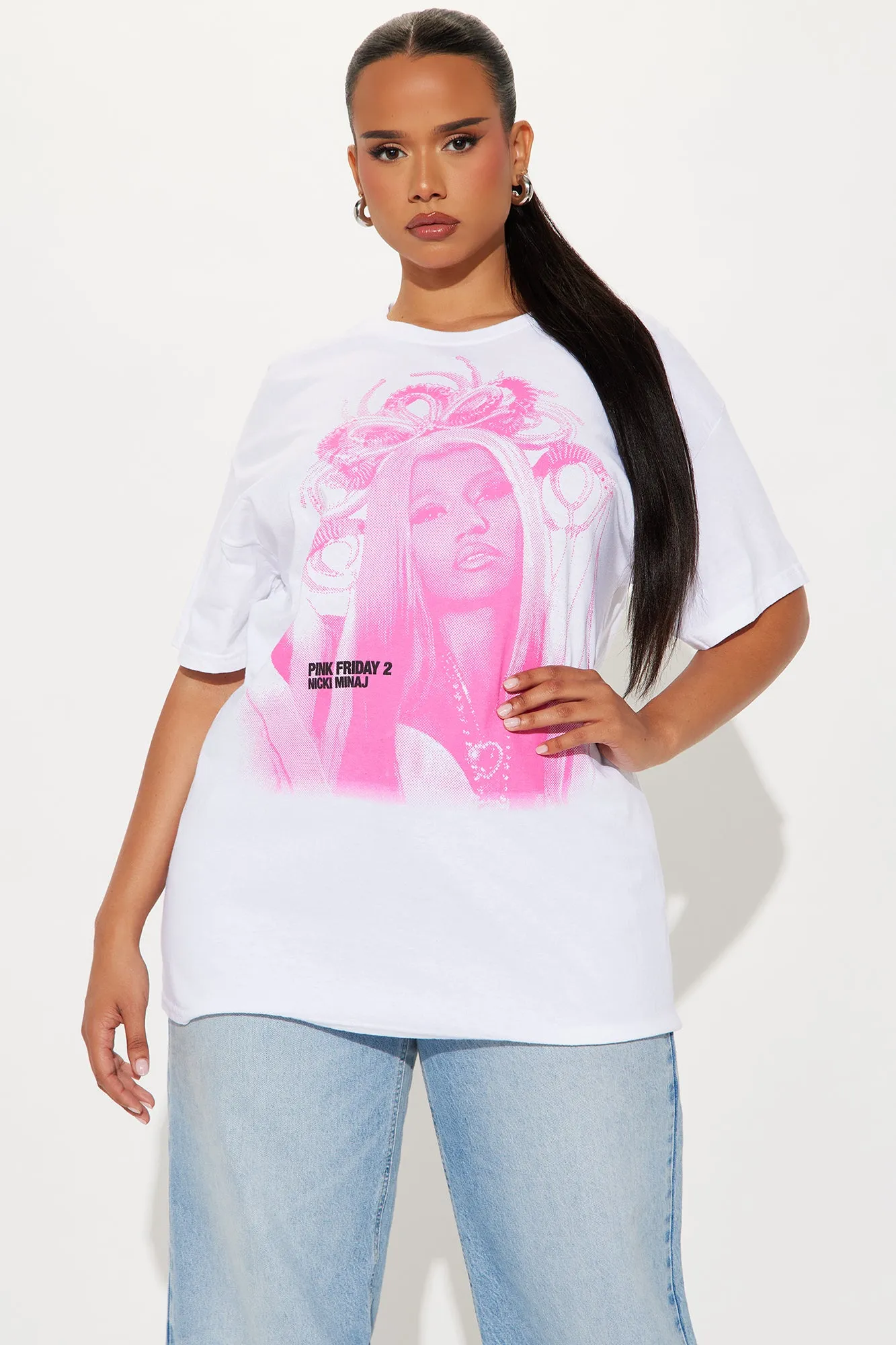 Nicki Minaj Pink Friday Tee - White sold by Fashion Nova product image thumbnail 4