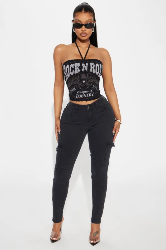Don't Tempt Me Skinny Pant - Black sold by Fashion Nova