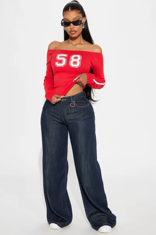 Mathilda Flowy Wide Leg Jeans - Dark Wash sold by Fashion Nova