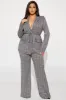 Pleading Guilty Blazer Pant Set - Grey/combo sold by Fashion Nova