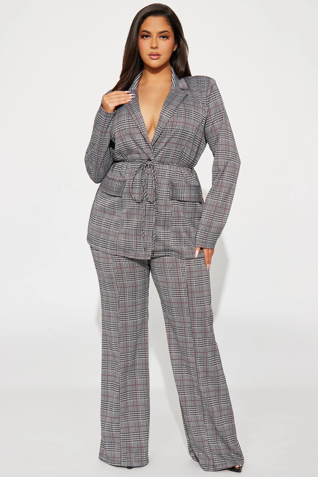 Pleading Guilty Blazer Pant Set - Grey/combo sold by Fashion Nova product image thumbnail 4