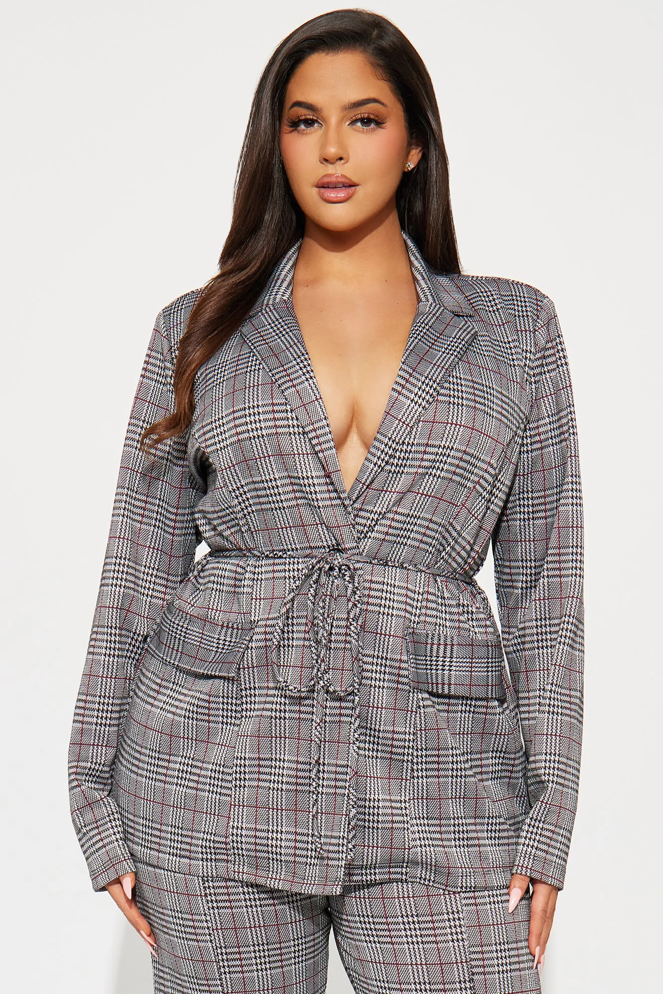 Pleading Guilty Blazer Pant Set - Grey/combo sold by Fashion Nova product image thumbnail 5