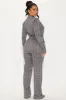 Pleading Guilty Blazer Pant Set - Grey/combo sold by Fashion Nova