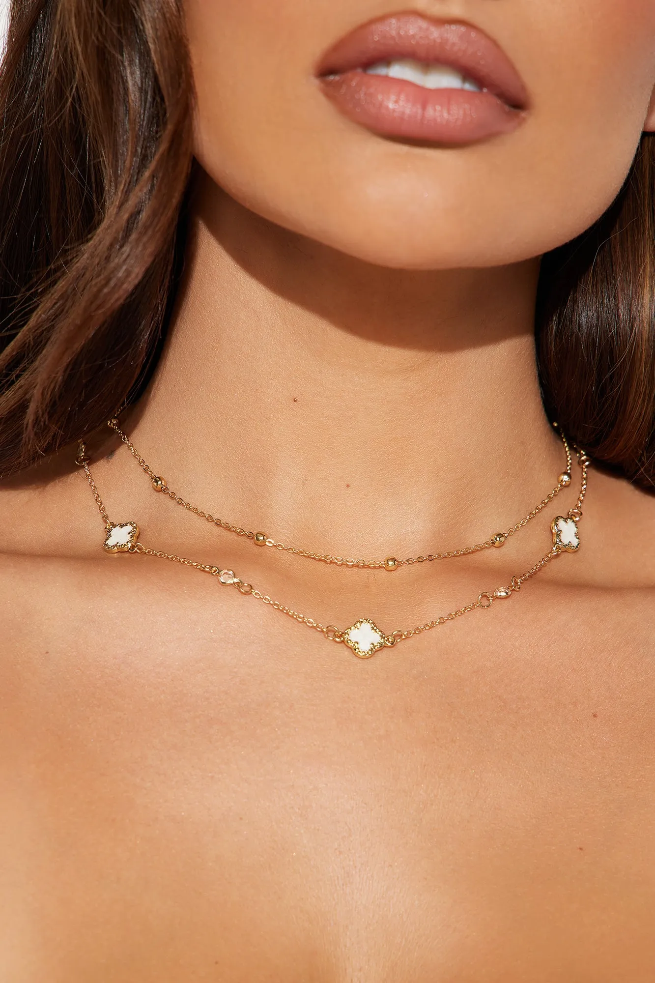 Casting Clover Spells Necklace - Gold sold by Fashion Nova