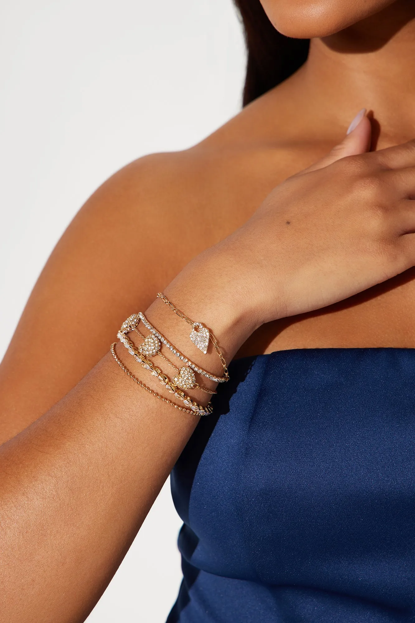 Love Is The Answer 4 Piece Bracelet Set - Gold sold by Fashion Nova