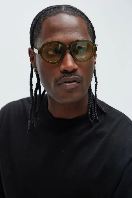 Ideal Retro Sunglasses - Olive sold by Fashion Nova