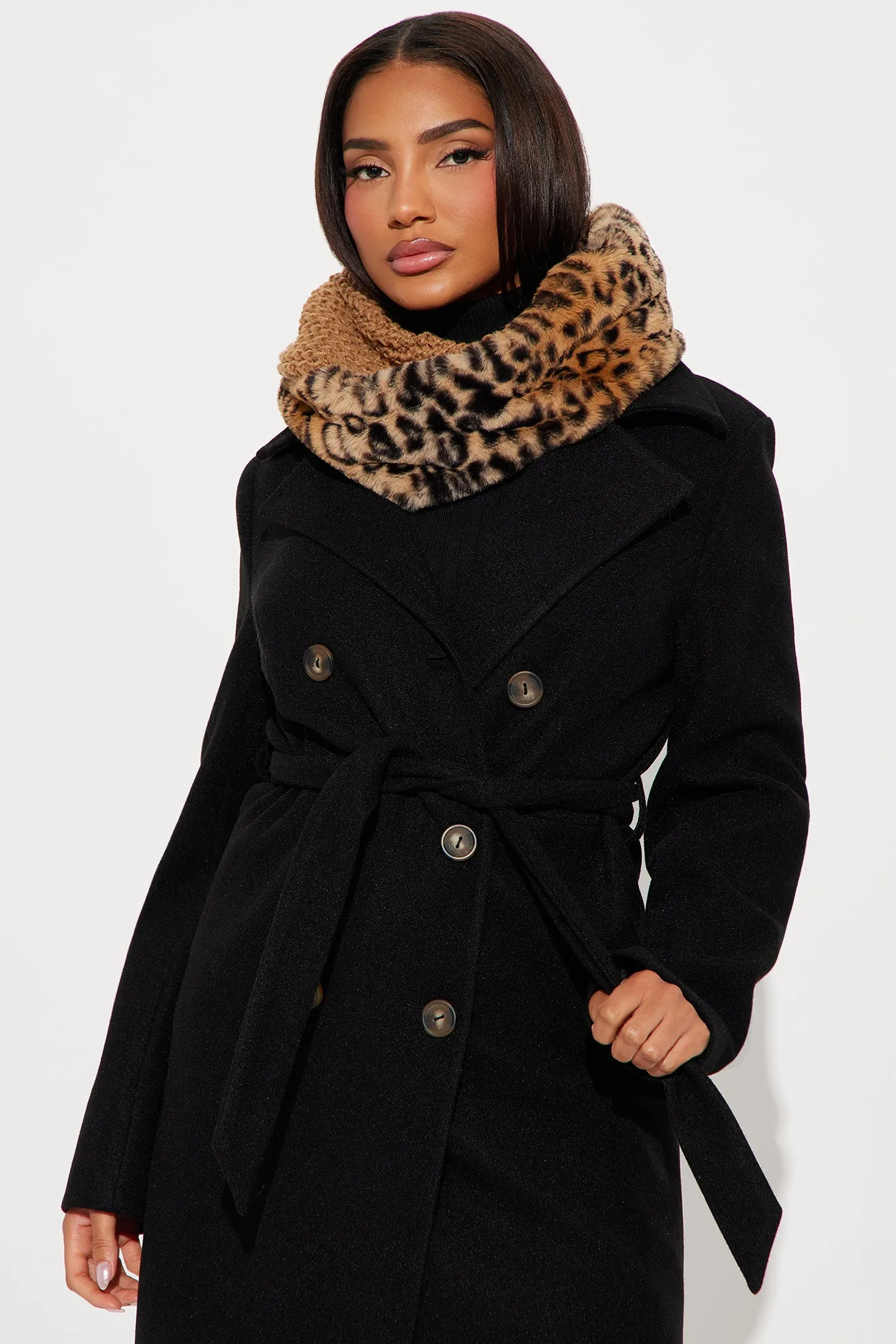 Wrapped Up Infinity Scarf - Leopard sold by Fashion Nova product image thumbnail 2