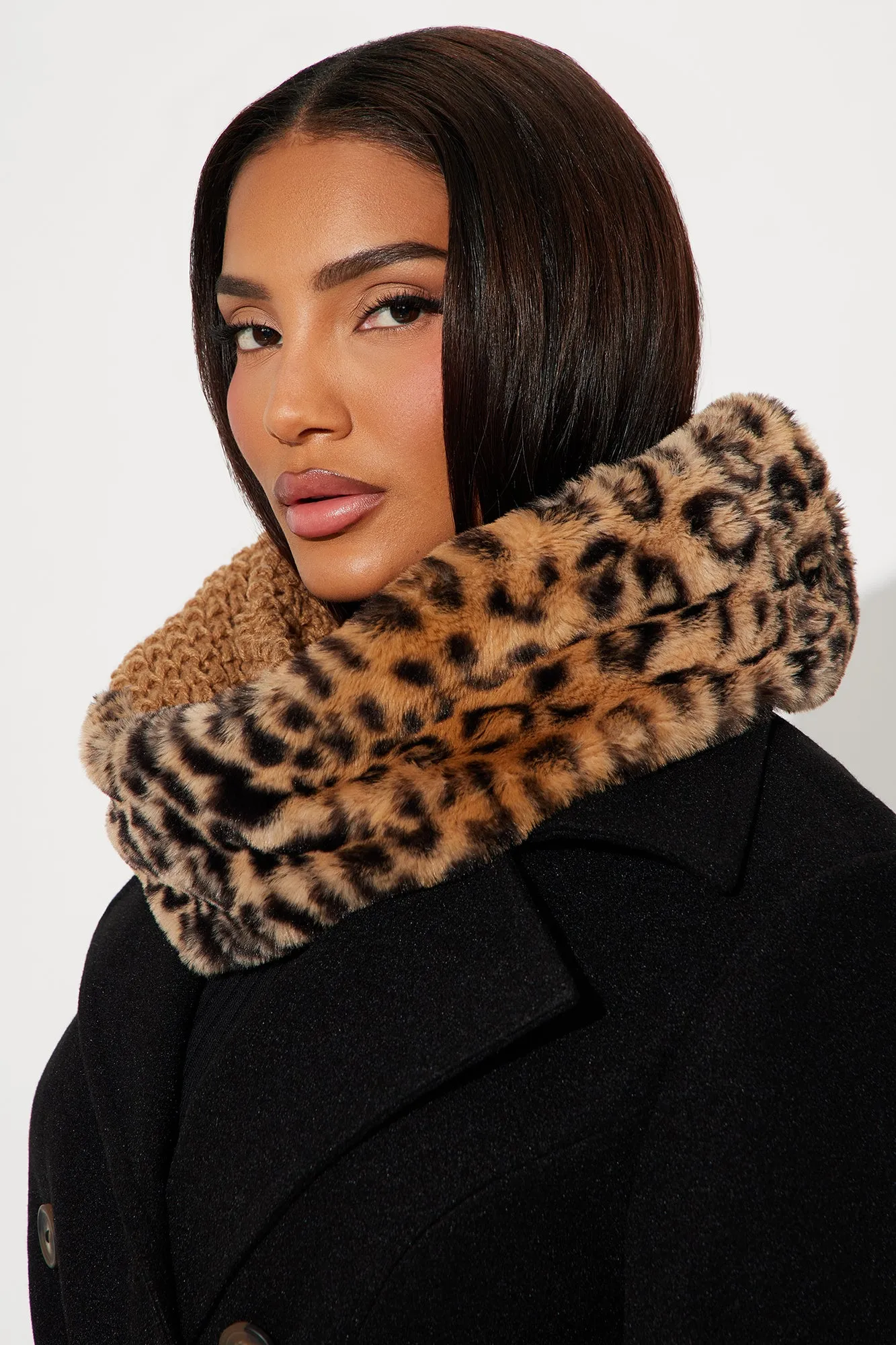 Wrapped Up Infinity Scarf - Leopard sold by Fashion Nova