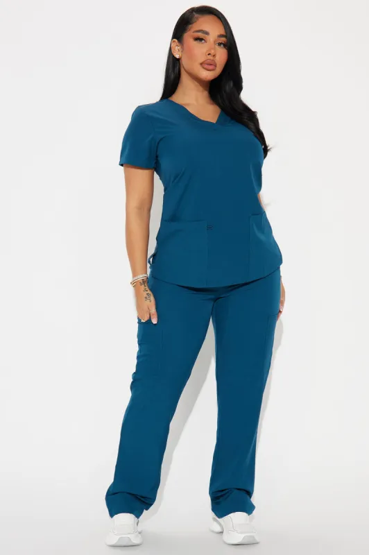Working Overtime 4FLEX Uniform Scrub Pants - Blue sold by Fashion Nova