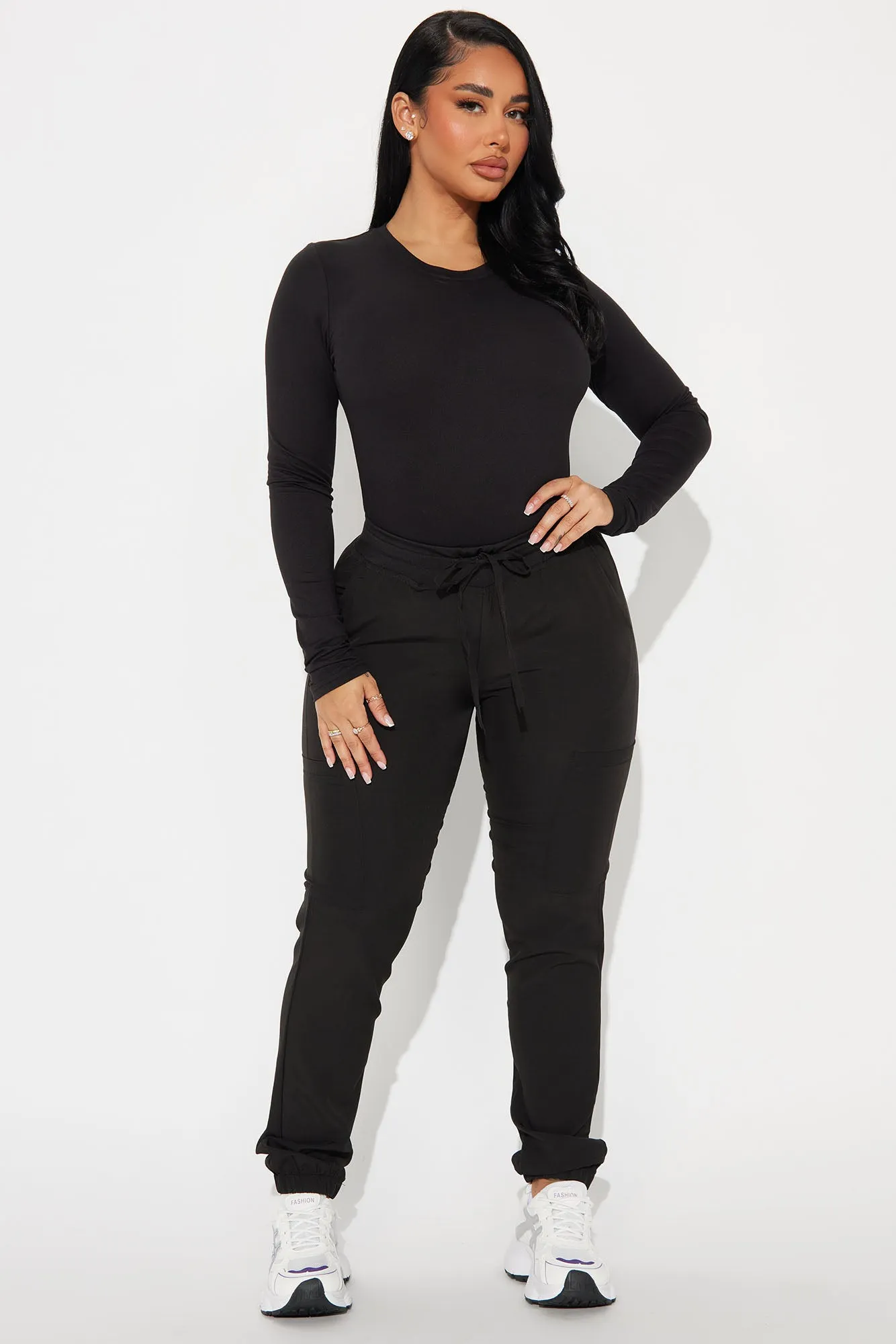 Checking Vitals Jogger 4FLEX Uniform Scrub Pants - Black sold by Fashion Nova