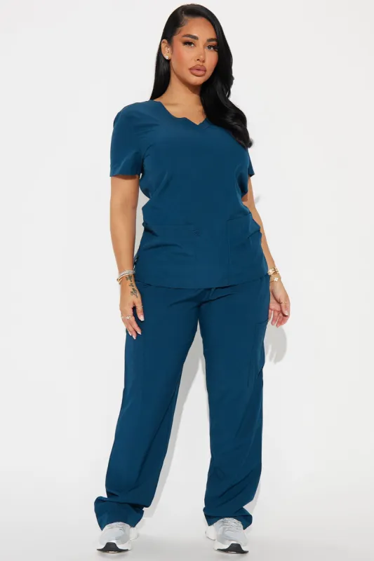 On Call Stretch Uniform Scrub Set - Blue sold by Fashion Nova
